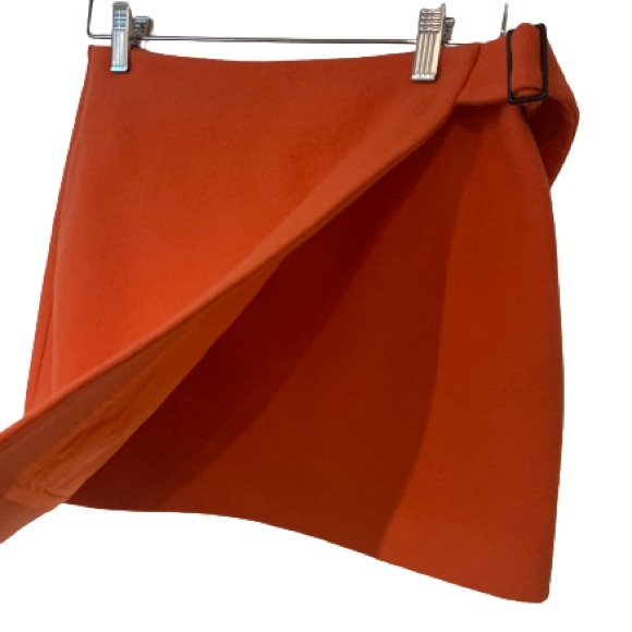 Kate Spade Saturday Wool Blend Orange Wrap Skirt - Picture 2 of 6
